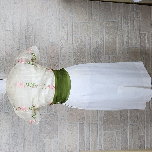 VINTAGE HANDMADE EMBROIDERED DRESS Tulle - Picture 8 of 16